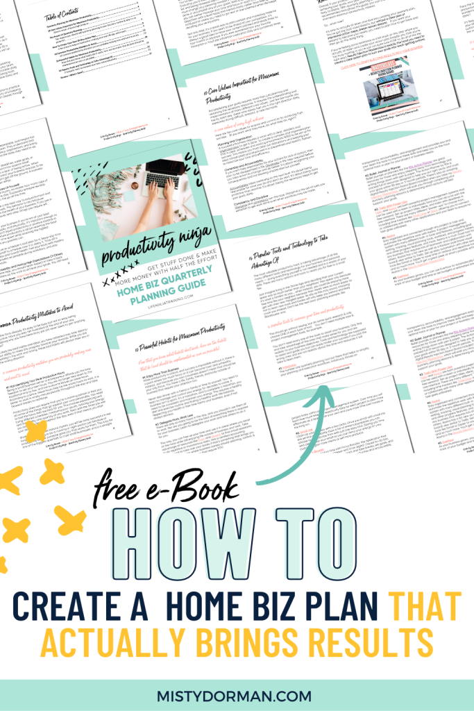 Free Quarterly Planning Guide - How to create a home biz plan that actually brings results